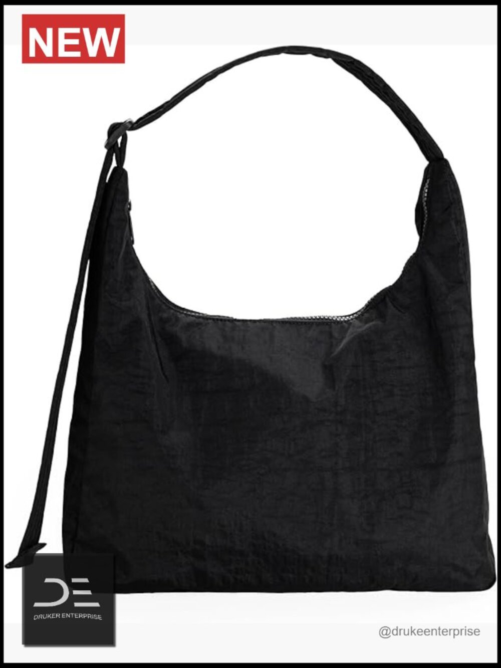 Nylon Hobo Bag with Shoulder Strap, Machine Washable